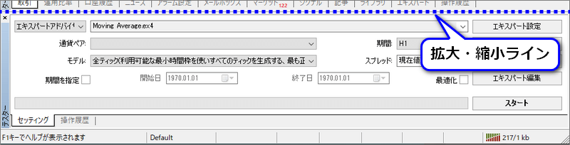 拡大・縮小ラインの位置