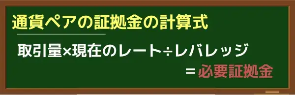 通貨ペアの証拠金計算式