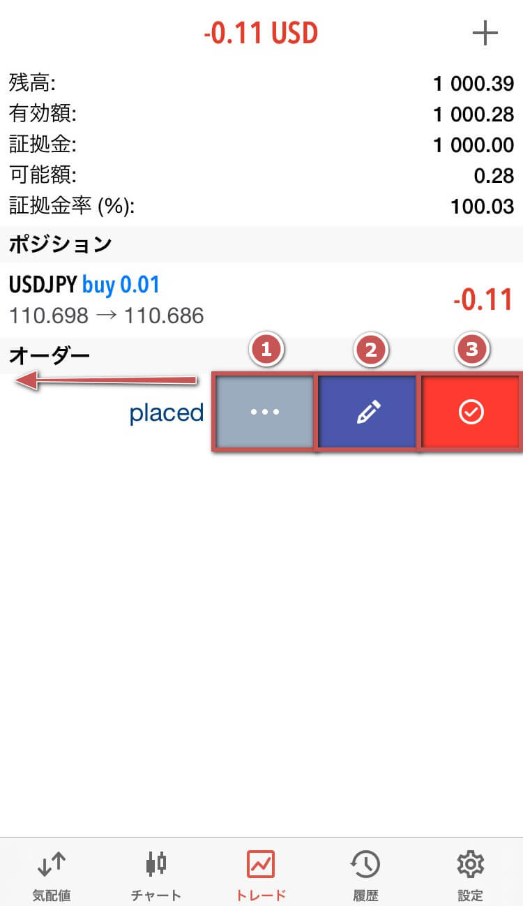 オーダースワイプ
