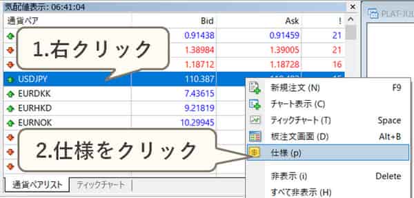 XMMT4ストップレベル確認方法