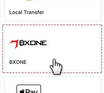 BXONEをクリック