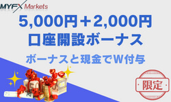 MYFXmarkets口座開設ボーナス