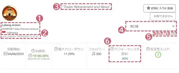 HFコピーのやり方-個別プロフィールページのストラテジー情報