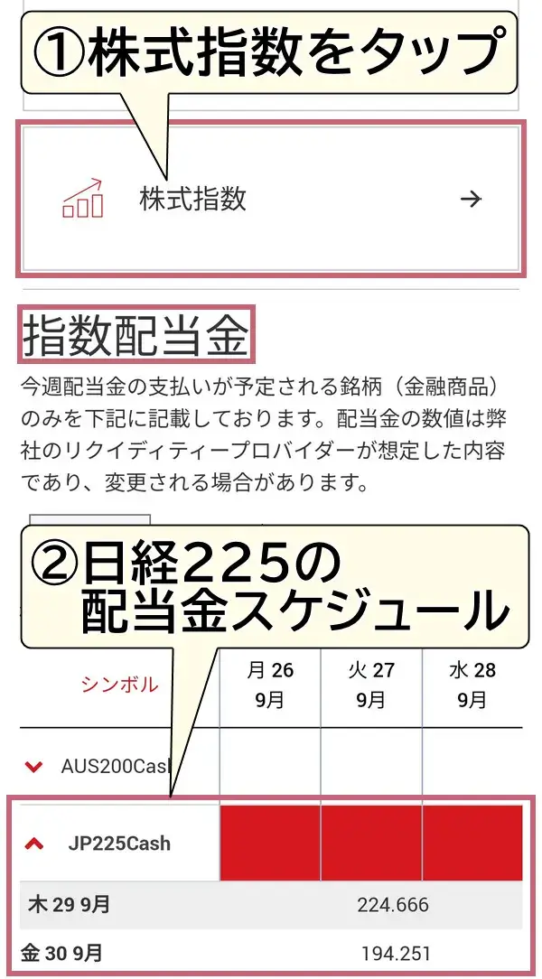 XM日経225の配当金スケジュール
