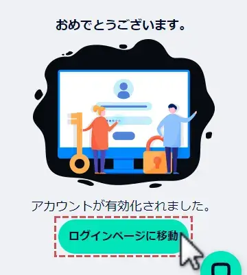 FXGTデモ口座の開設-登録メールアドレスの認証完了画面