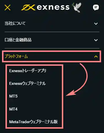 Exness-取引プラットフォームの選択
