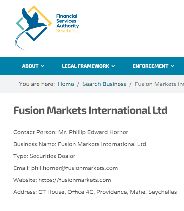 FusionMarkets FSA金融ライセンス