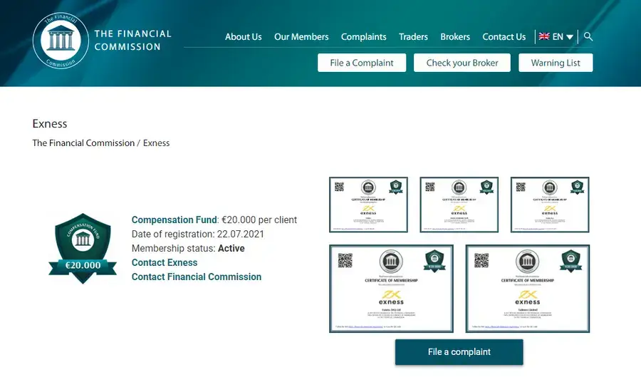 Exness The Financial Commission