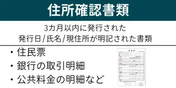 XS.comに提出が必要な住所確認書類