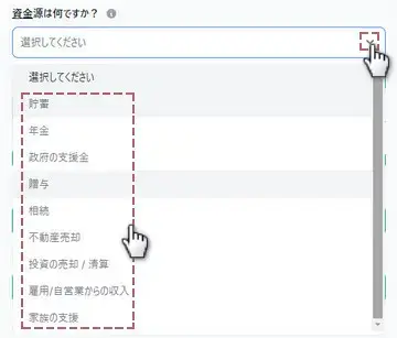 資金源の選択