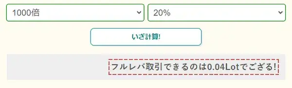 計算結果が表示される