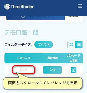 Threetraderデモ口座の使い方