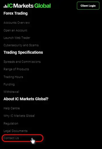 IC Marketsサポートに連絡する
