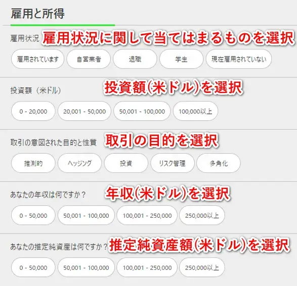 IC Markets雇用と所得に関するアンケート