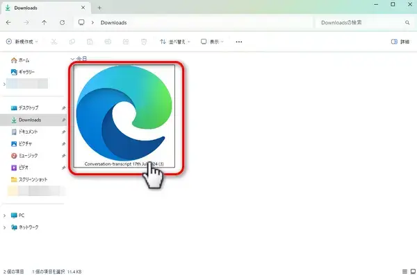 ICMarketsのチャット内容のファイル