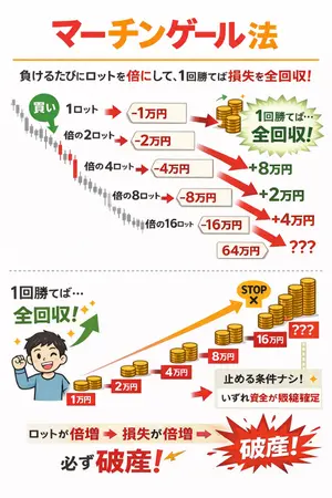 マーチンゲール法のやり方と危険性